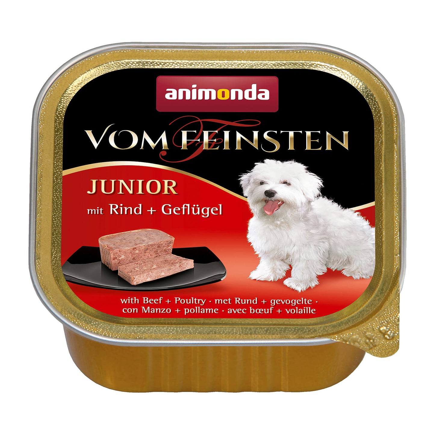 animonda Vom Feinsten Junior Rind und Geflügel Nassfutter für Hunde