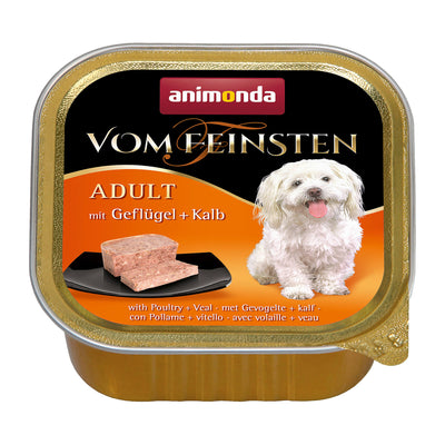animonda Vom Feinsten Adult Geflügel und Kalb Nassfutter für Hunde