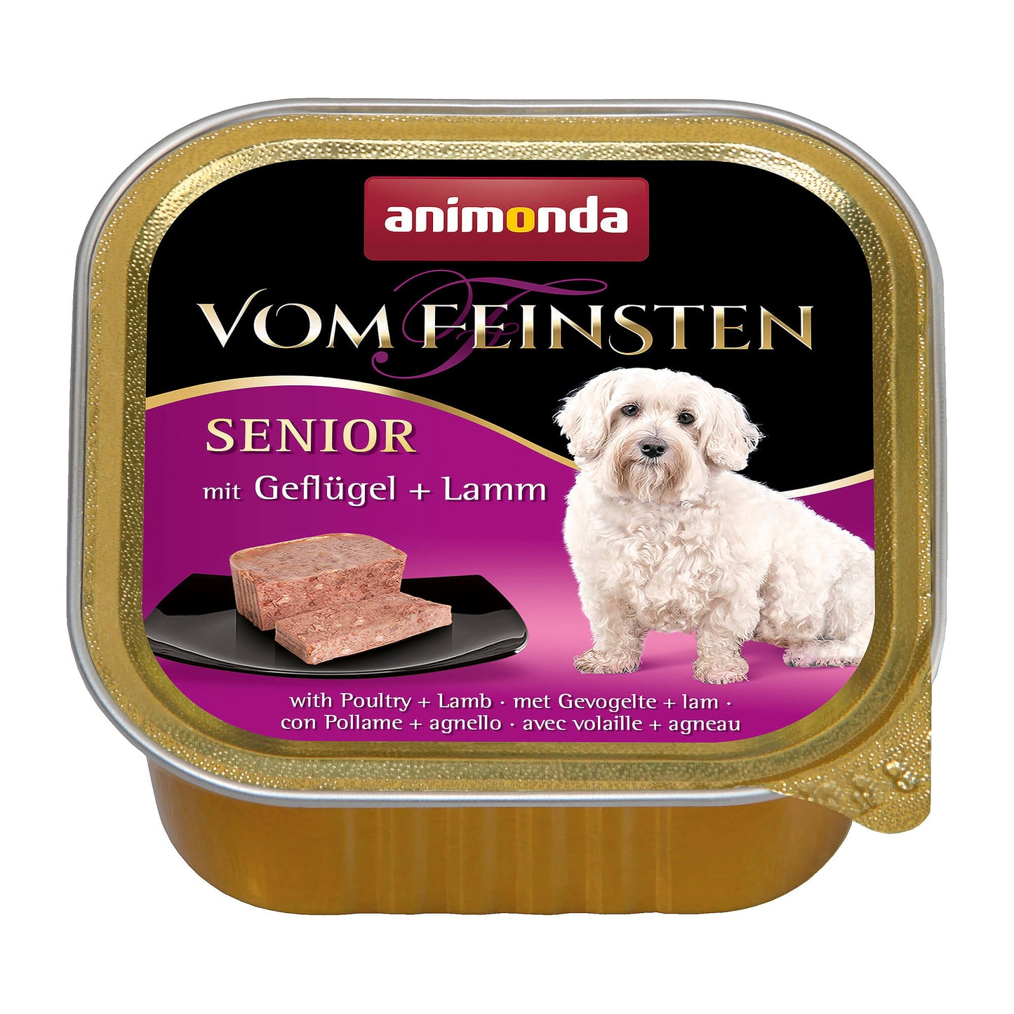 animonda Vom Feinsten Senior Geflügel und Lamm Nassfutter für Hunde