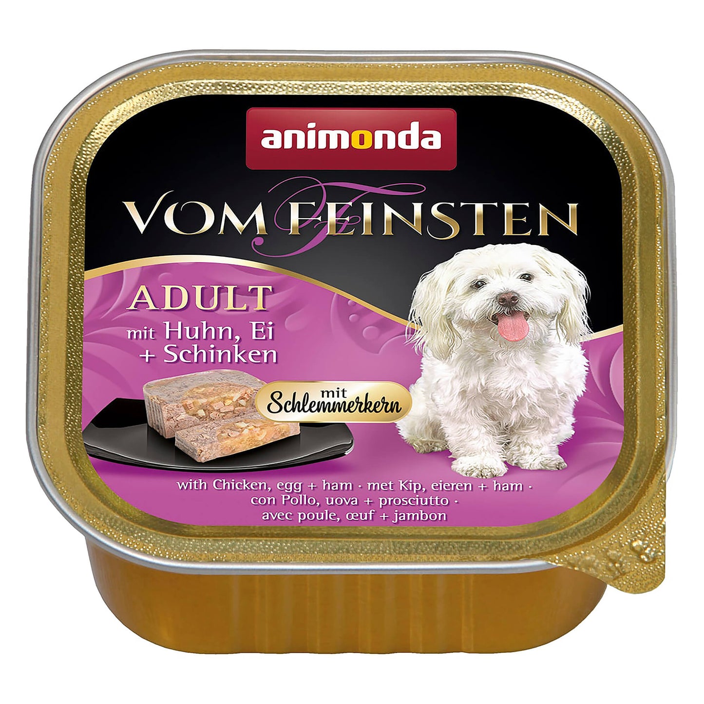 animonda Vom Feinsten Adult Huhn und Schinken Nassfutter für Hunde