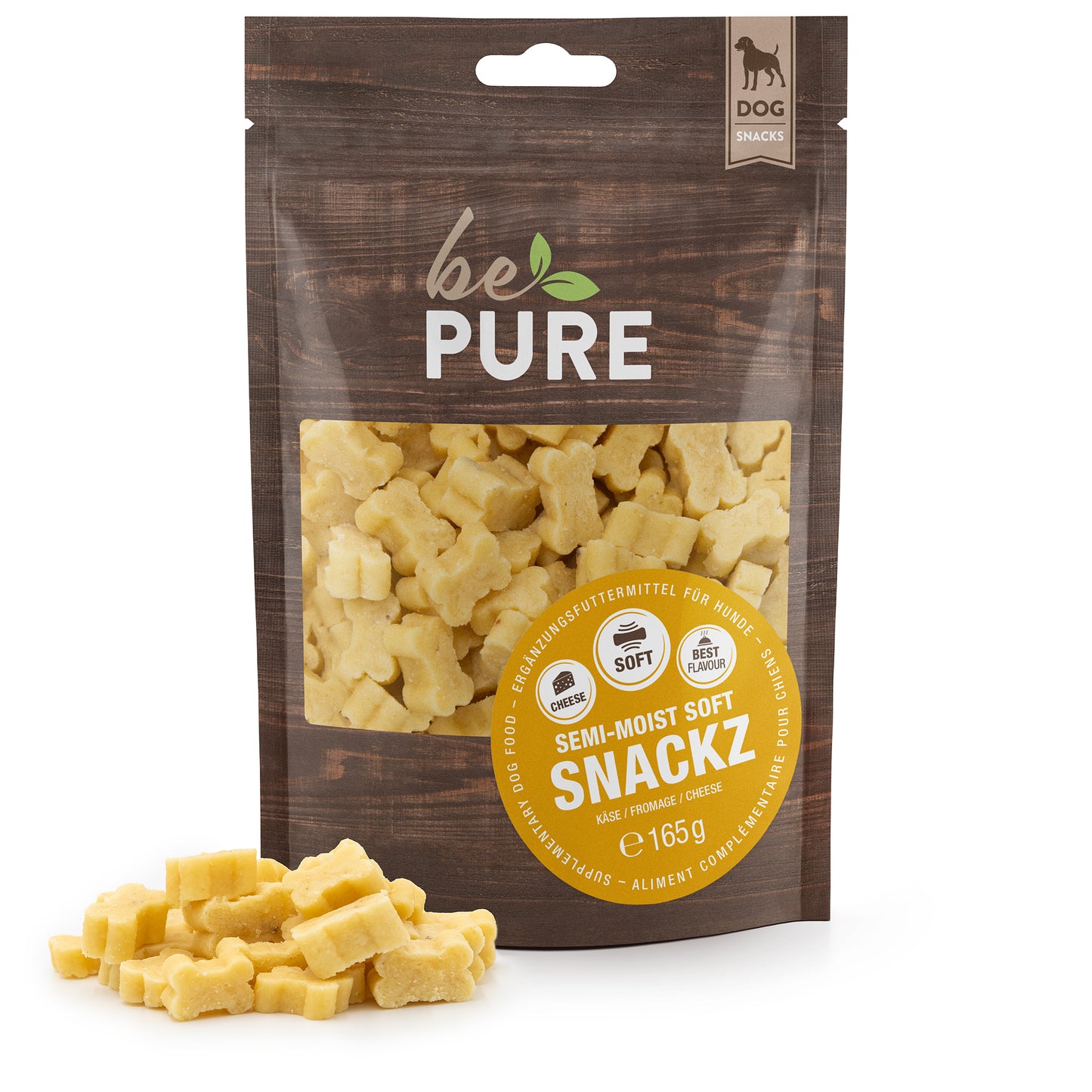 bePure Semi-Moist Soft Snackz mit Käse Semi-Moist Futter für Hunde