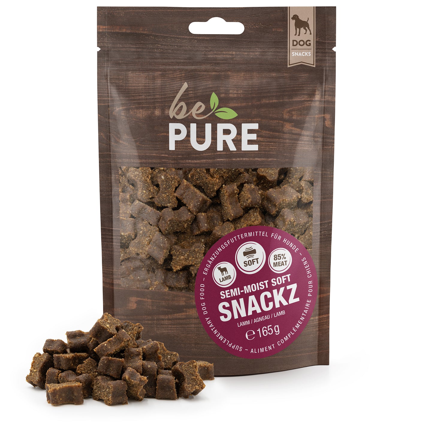 bePure Semi-Moist Soft Snackz mit Lamm Semi-Moist Futter für Hunde