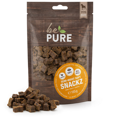 bePure Semi-Moist Soft Snackz mit Huhn Semi-Moist Futter für Hunde