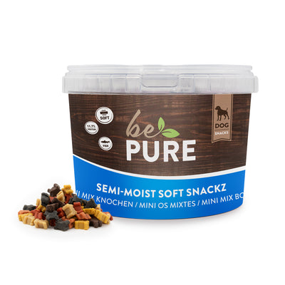 bePure Semi-Moist Soft Snackz Mini Mix Knochen Semi-Moist Futter für Hunde