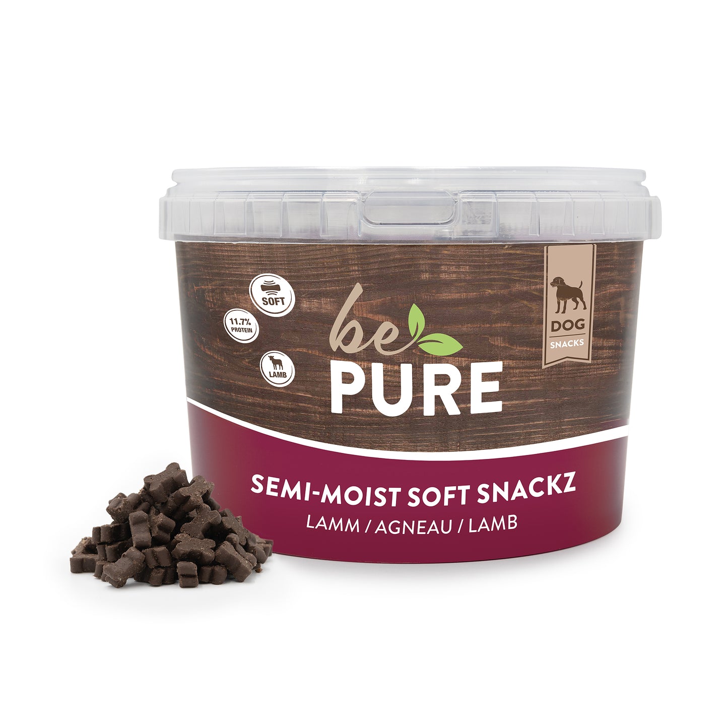 bePure Semi-Moist Soft Snackz mit Lamm Semi-Moist Futter für Hunde