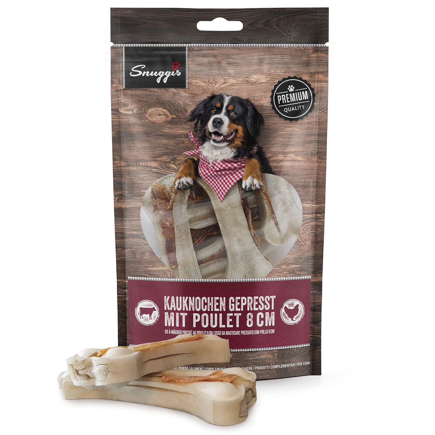 Snuggis Kauknochen gepresst mit Poulet Kauartikel für Hunde