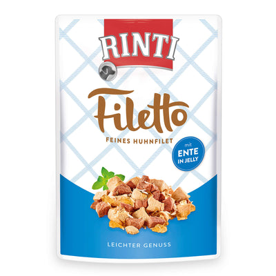 Rinti Filetto Huhn und Ente in Jelly Nassfutter für Hunde