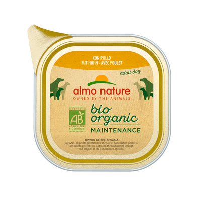 Almo Nature Bio Organic mit Huhn Nassfutter für Hunde