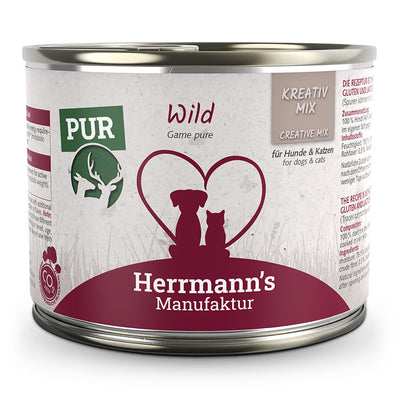 Herrmann's Reinfleisch Bio-Wild Nassfutter für Hunde
