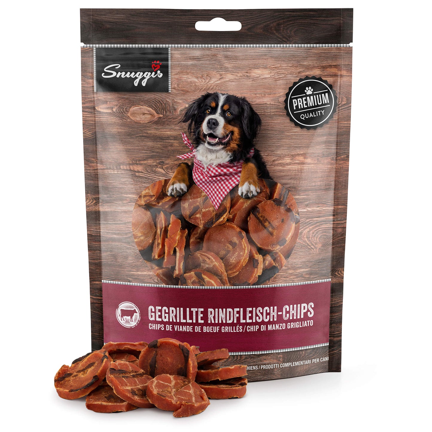 Snuggis Gegrillte Rindfleisch-Chips Snack für Hunde