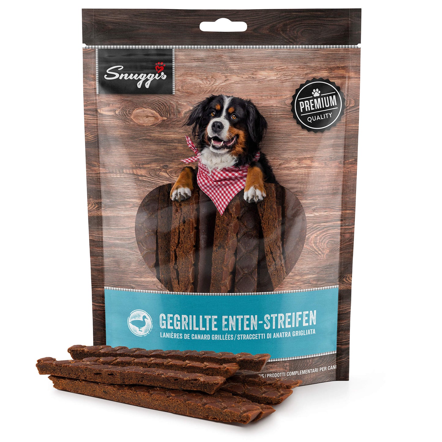 Snuggis Gegrillte Enten-Streifen Snack für Hunde