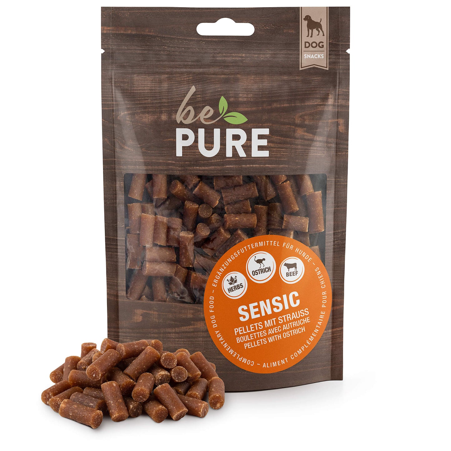 bePure Sensic Strauss und Rind Biscuit für Hunde