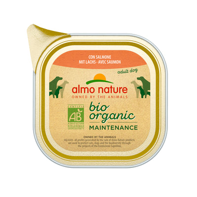 Almo Nature Bio Organic mit Lachs Nassfutter für Hunde