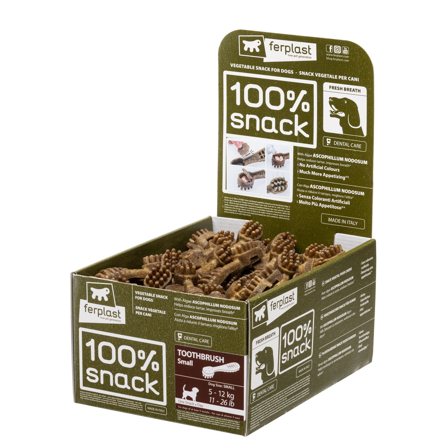 Ferplast Kauzahnbürste Ascophillum Snack für Hunde