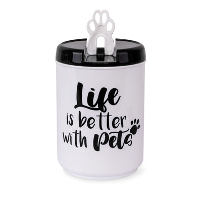 Freezack Round Flip Tite «Life is better with pets» Futterbehälter für Hunde und Katzen