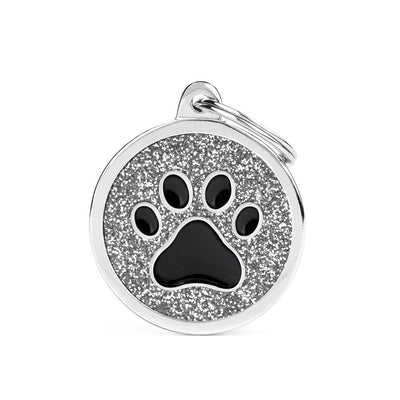 MyFamily Glitter Circle Black Paw Accessoire für Hunde