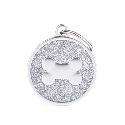 MyFamily Circle Bone Glitter Accessoire für Hunde