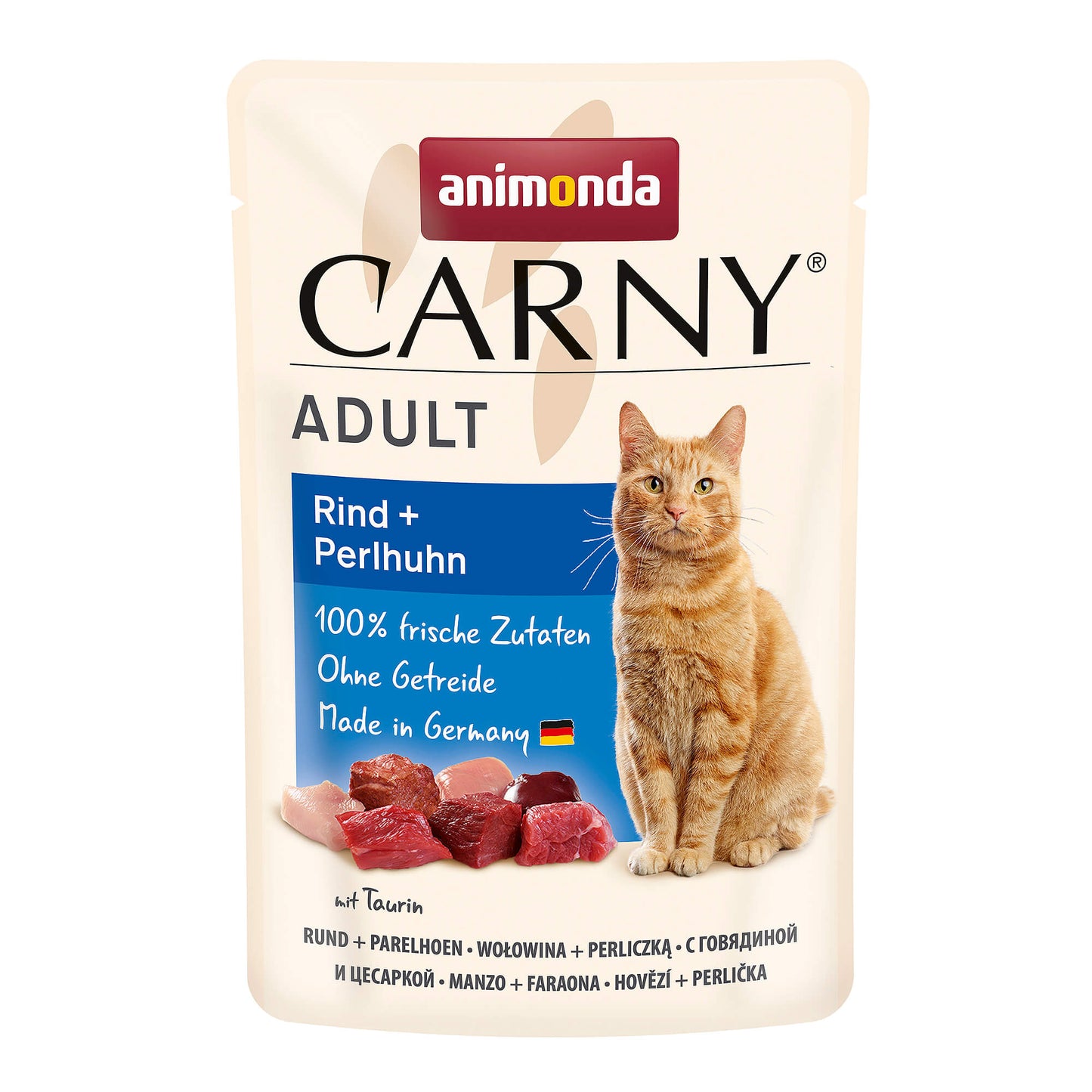 Carny Rind und Perlhuhn Nassfutter für Katzen