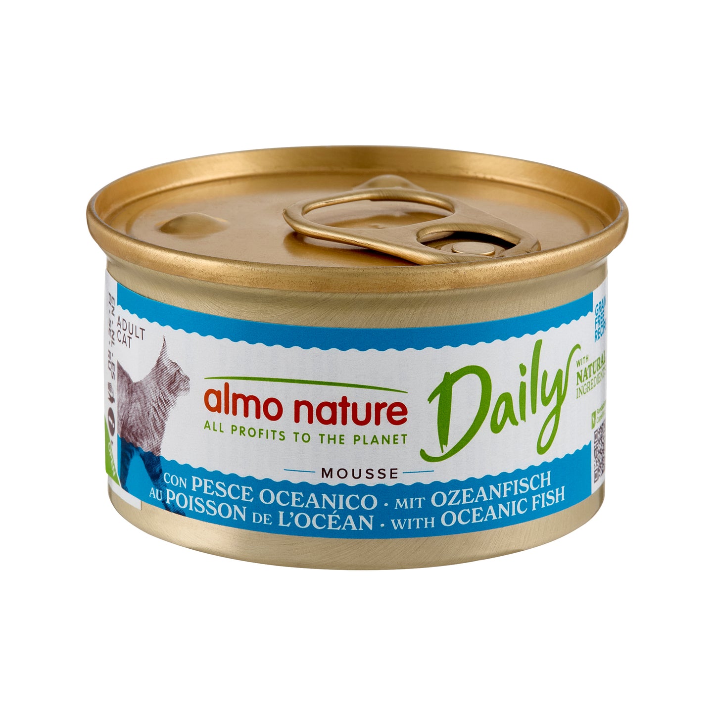 Almo Nature Daily Cat Mousse mit Ozeanfisch Nassfutter für Katzen