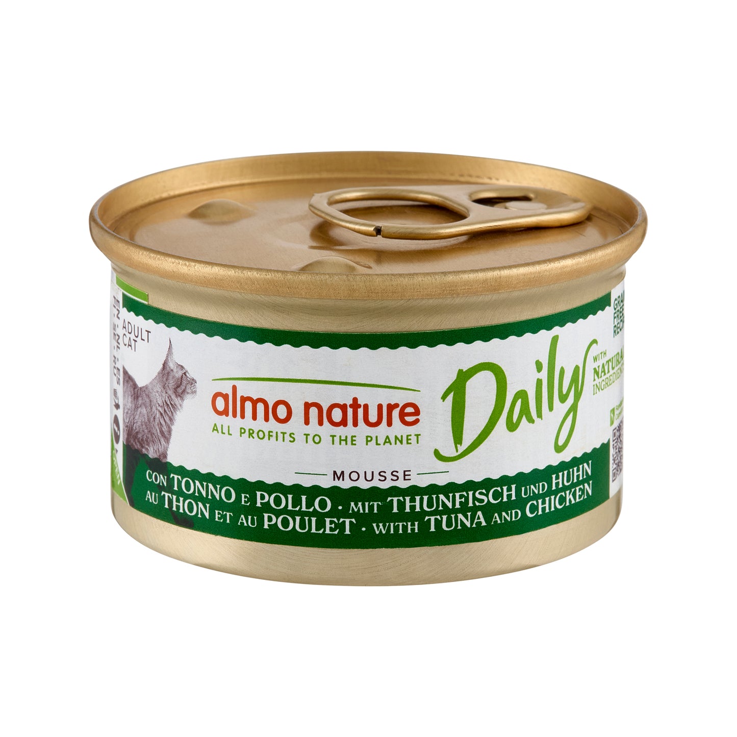 Almo Nature Daily Cat Mousse mit Thunfisch und Huhn Nassfutter für Katzen