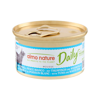 Almo Nature Daily Cat Mousse mit Thunfisch und Kabeljau Nassfutter für Katzen