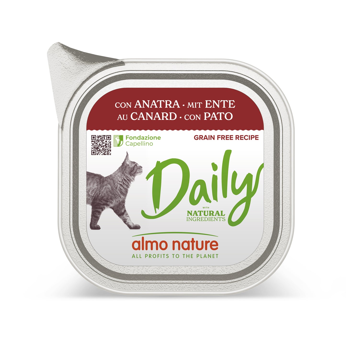 Almo Nature Daily Cat mit Ente Nassfutter für Katzen