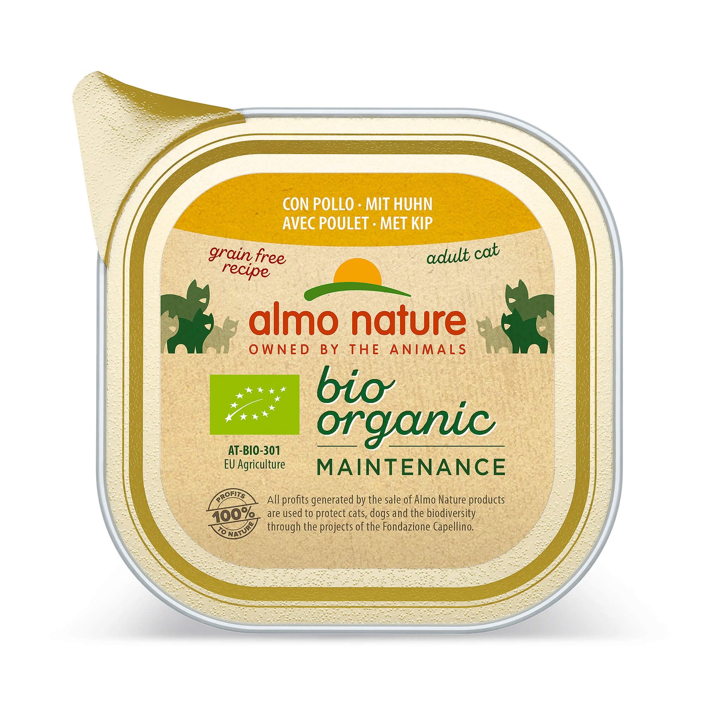 Almo Nature Bio Organic Cat mit Huhn Nassfutter für Katzen