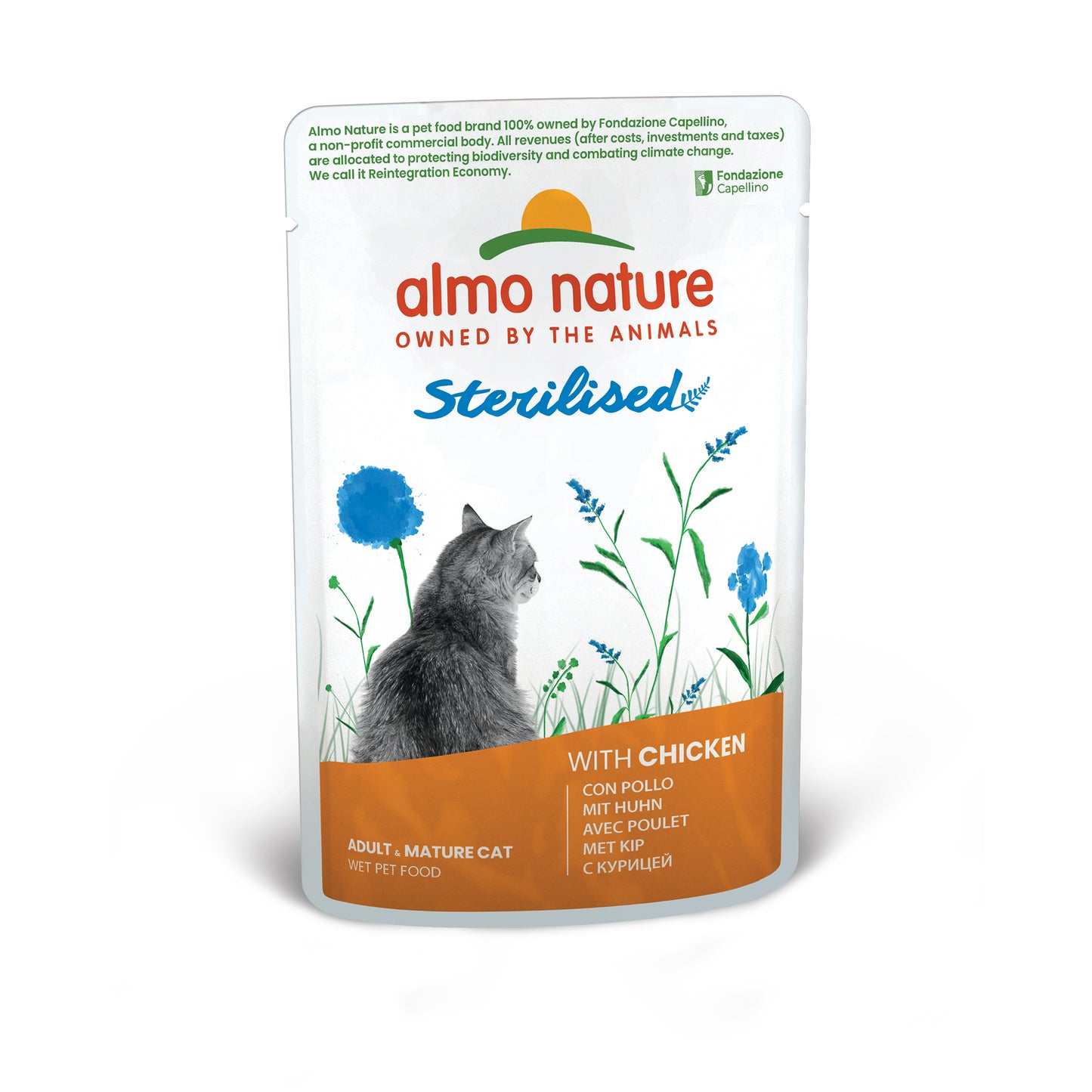 Almo Nature Sterilised mit Huhn Nassfutter für Katzen