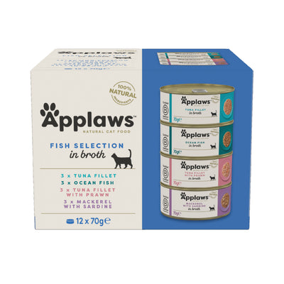 Applaws Multipack Makrelen, Thunfisch und Garnelen Nassfutter für Katzen
