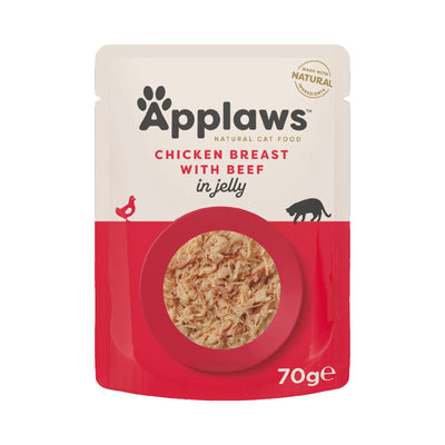 Applaws Huhn und Rind Jelly Nassfutter für Katzen