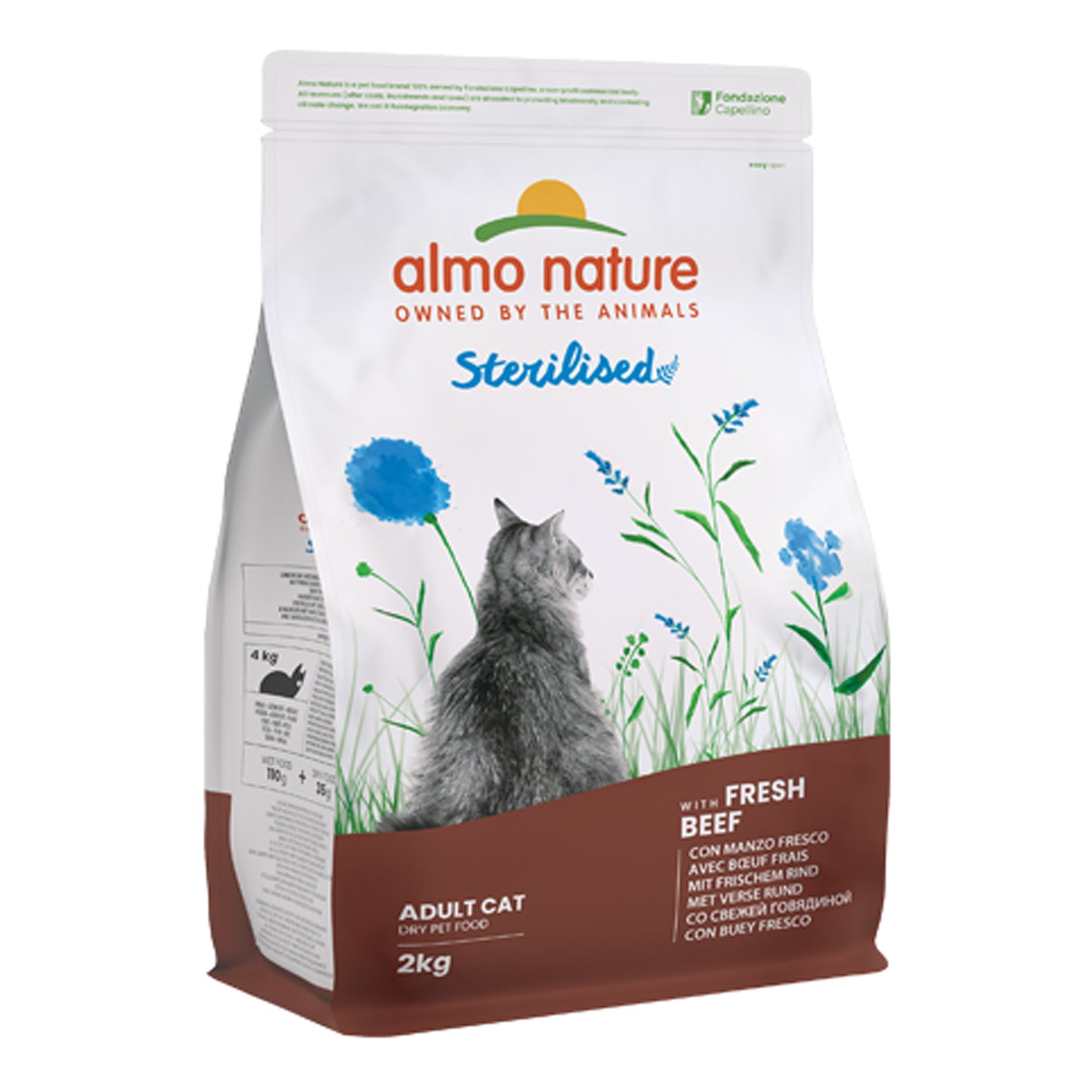 Almo Nature Sterilised mit Rind Trockenfutter für Katzen