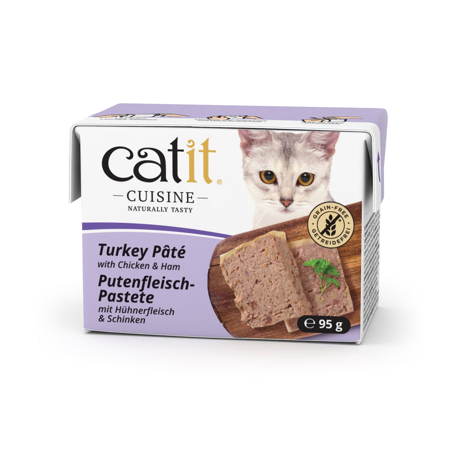 Catit Cuisine Putenfleisch-Pastete mit Hühnerfleisch & Schinken Nassfutter für Katzen