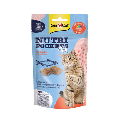 GimCat Nutri Pockets mit Lachs Snack für Katzen