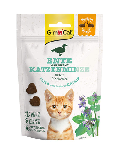 GimCat Crunchy Snacks Ente mit Katzenminze Snack für Katzen