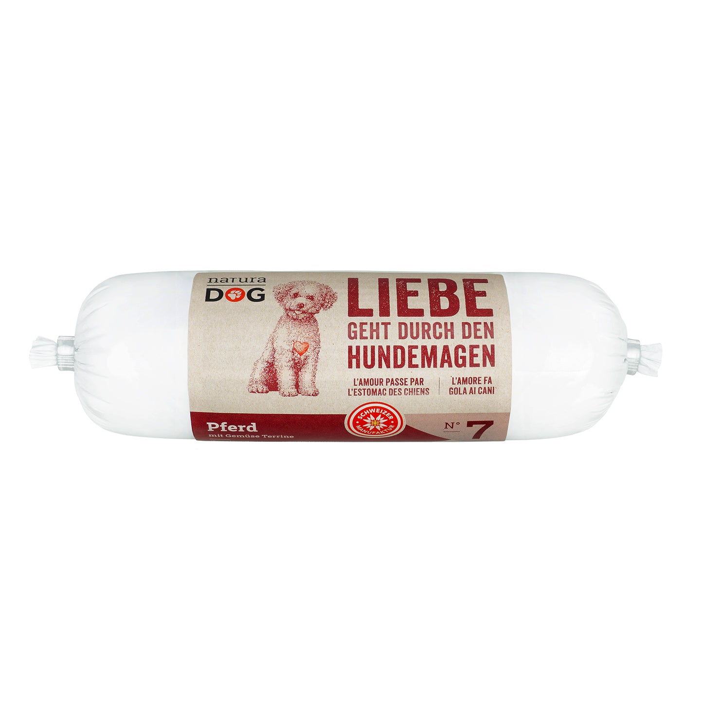 naturaDog Pferd & Gemüse Terrine Nassfutter für Hunde
