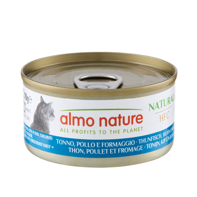 Almo Nature HFC Natural Cat Thunfisch, Huhn und Käse Nassfutter für Katzen