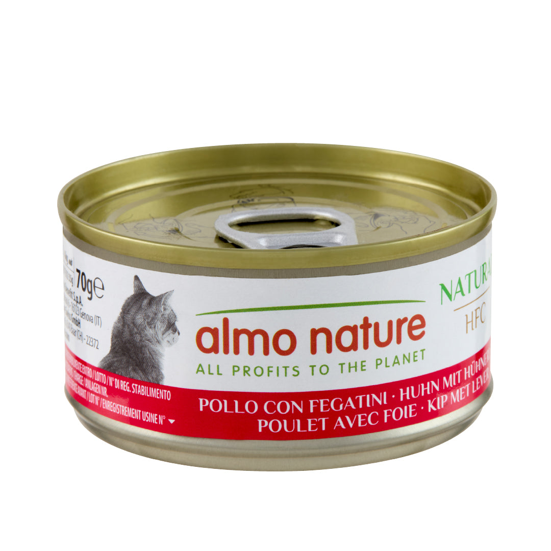 Almo Nature FC Natural Cat Huhn mit Hühnerleber Nassfutter für Katzen