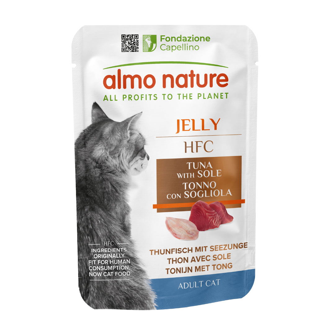 Almo Nature HFC Jelly Cat Thunfisch mit Seezunge Nassfutter für Katzen