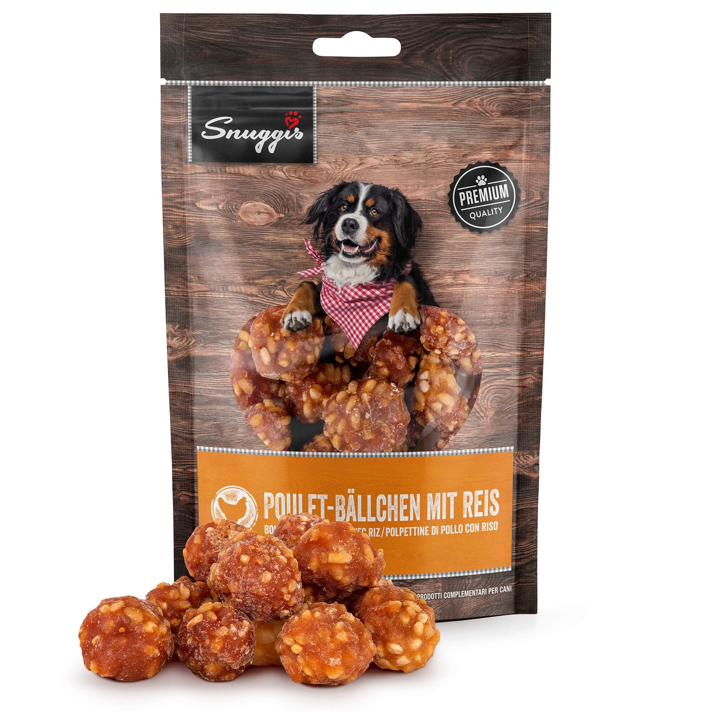Snuggis Poulet-Bällchen Snack für Hunde
