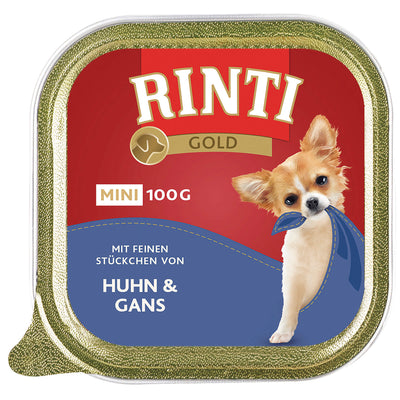 Rinti Gold Mini Huhn und Gans Nassfutter für Hunde