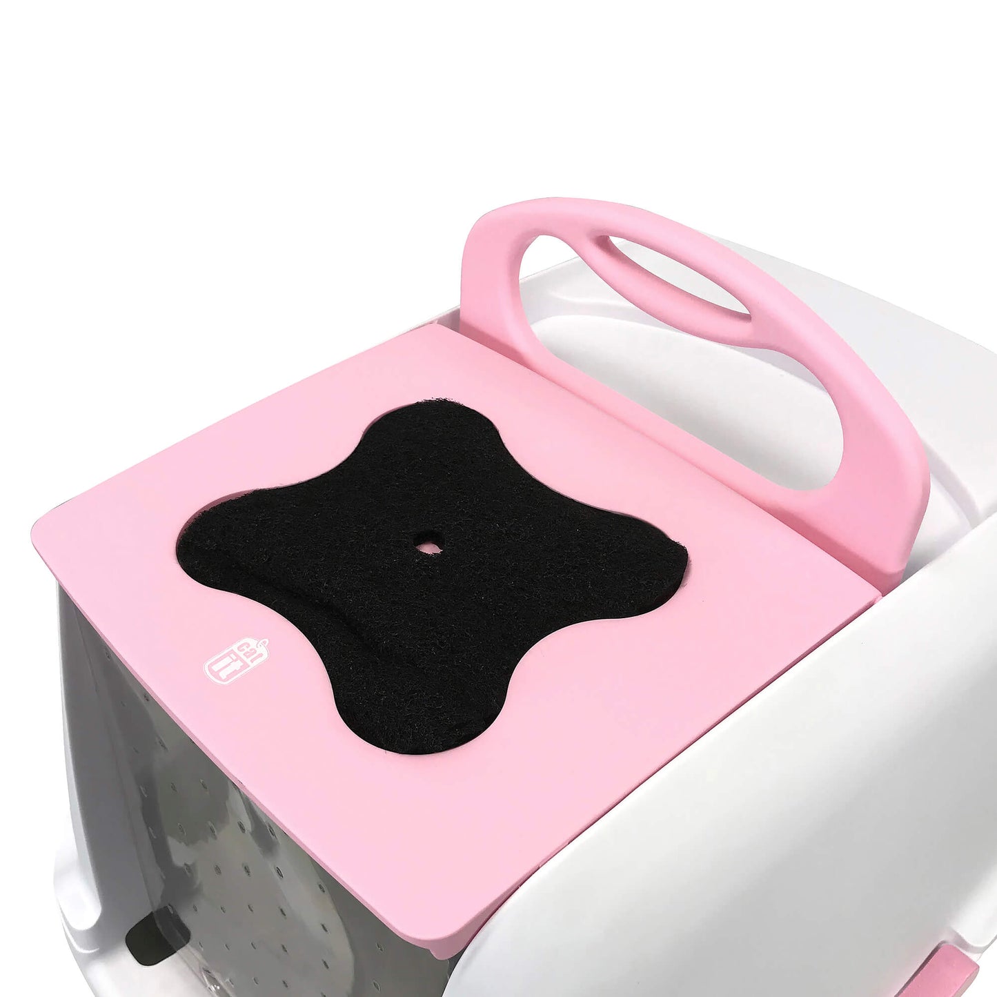 Katze Toilette pink/weiss/grau