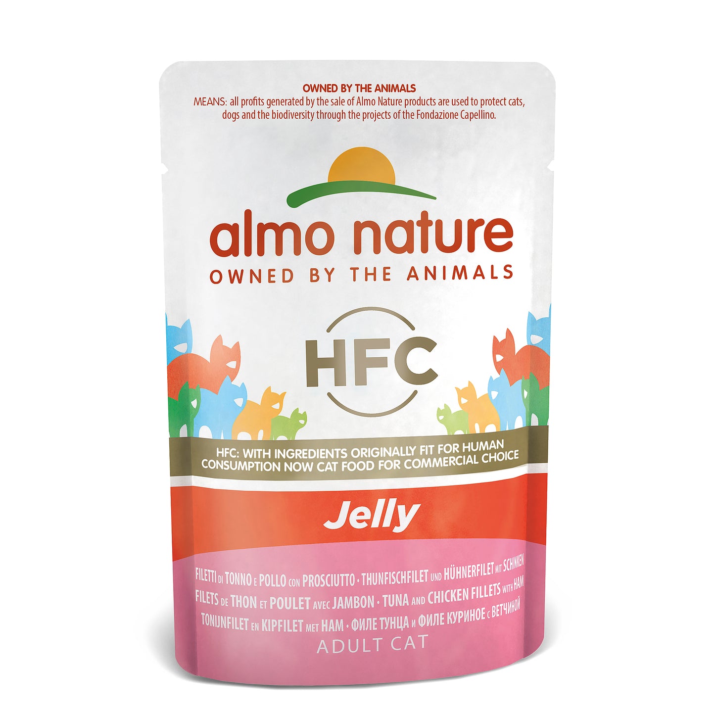 Katze Nassfutter "HFC Jelly" Thunf./Huhn/Schinken